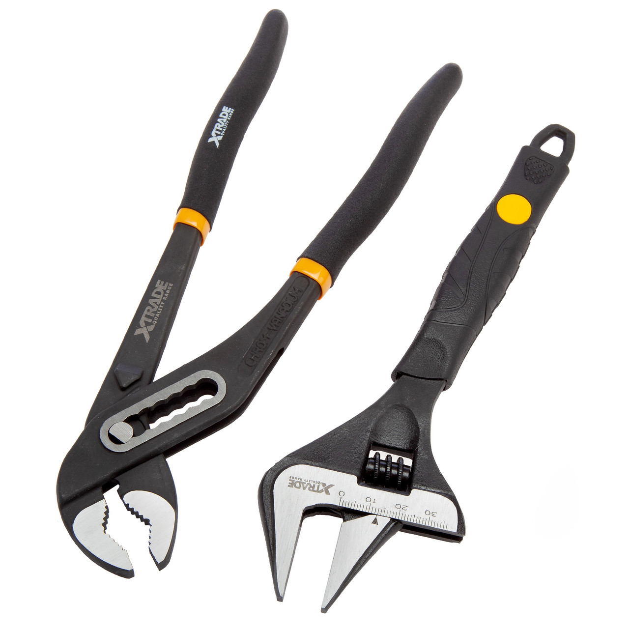 Xtrade X0900231 Water Pump Plier and Adjustable Wrench Set