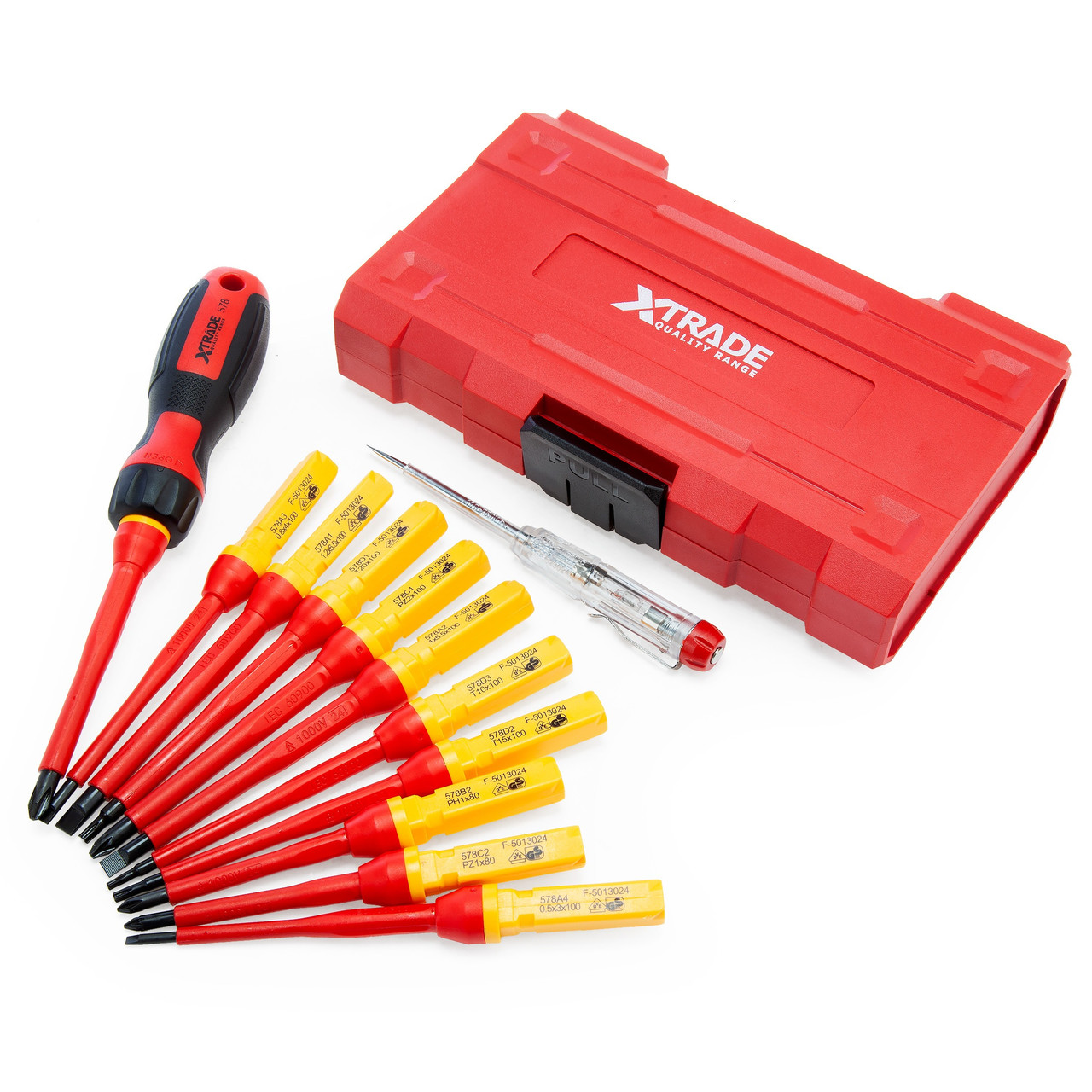 Xtrade X0900220 13 Piece Interchangeable VDE Screwdriver Set