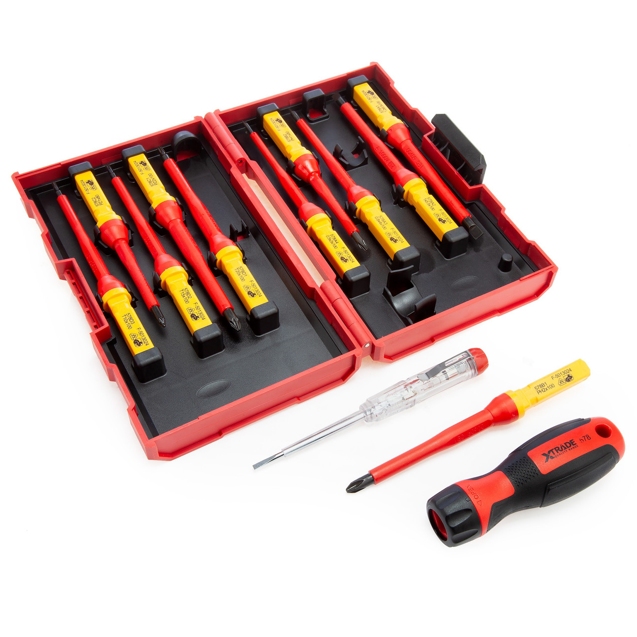 Xtrade X0900220 13 Piece Interchangeable VDE Screwdriver Set
