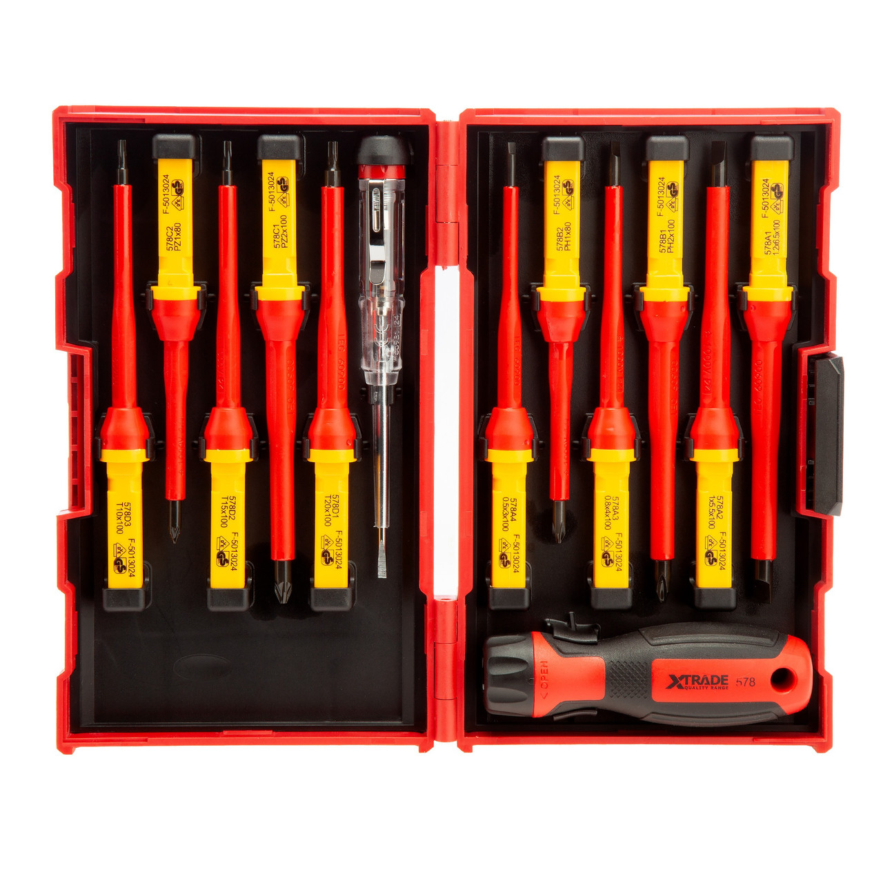 Xtrade X0900220 13 Piece Interchangeable VDE Screwdriver Set