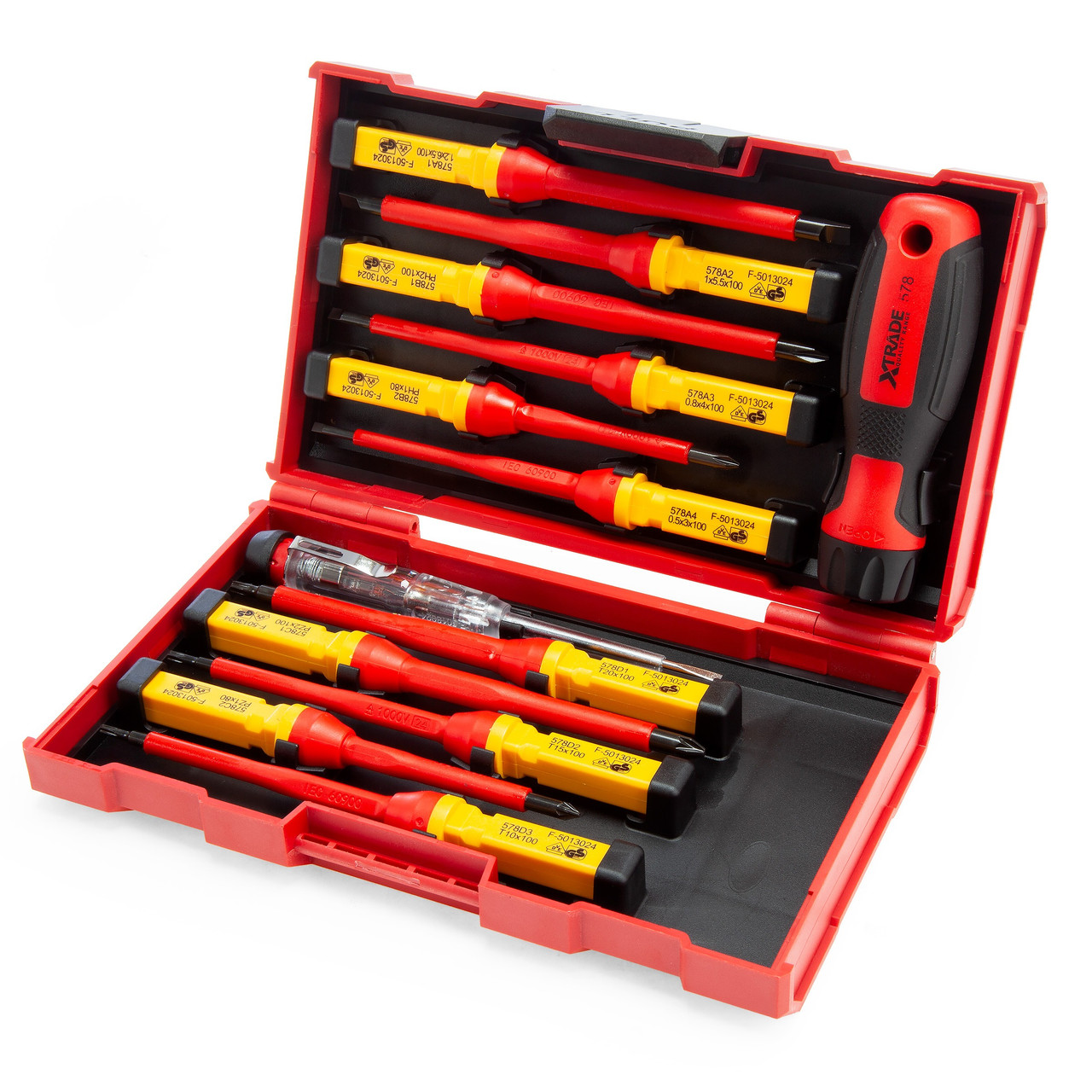 Xtrade X0900220 13 Piece Interchangeable VDE Screwdriver Set