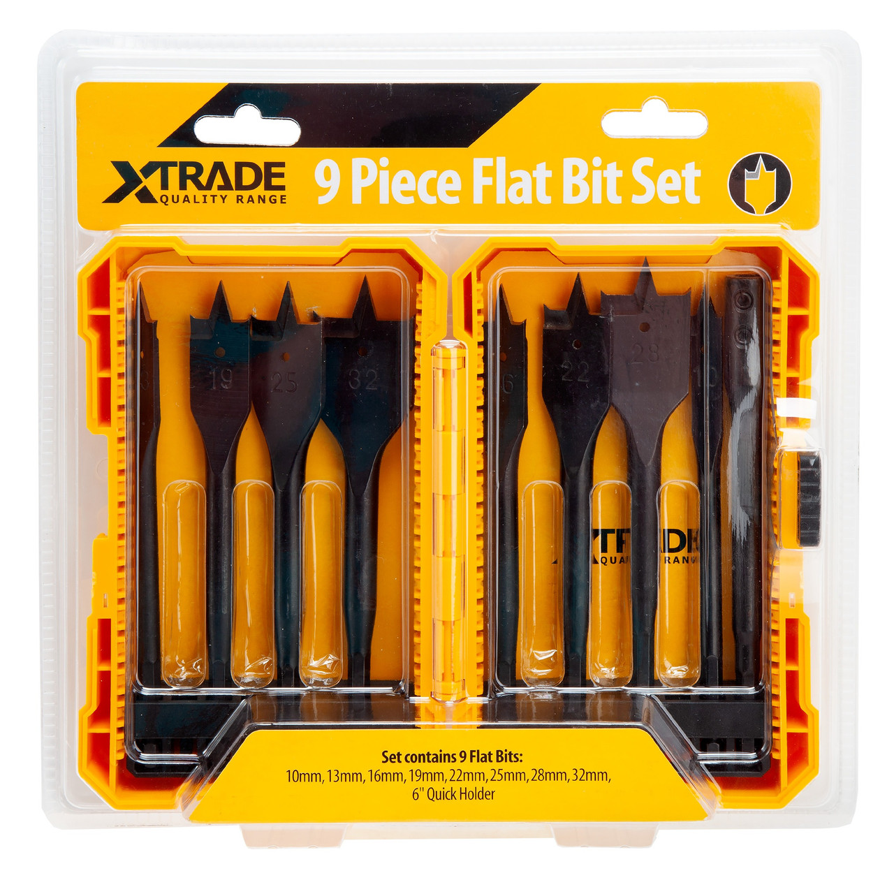 Xtrade X0900225 Flat Bit Set 9 Piece