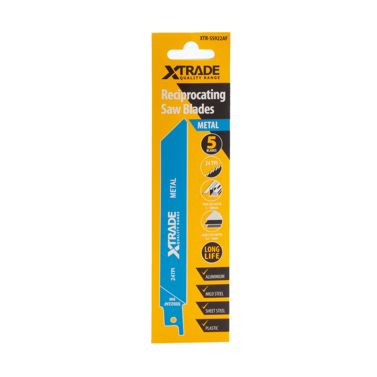 Xtrade SS922AF 5 × Metal Reciprocating Saw Blades