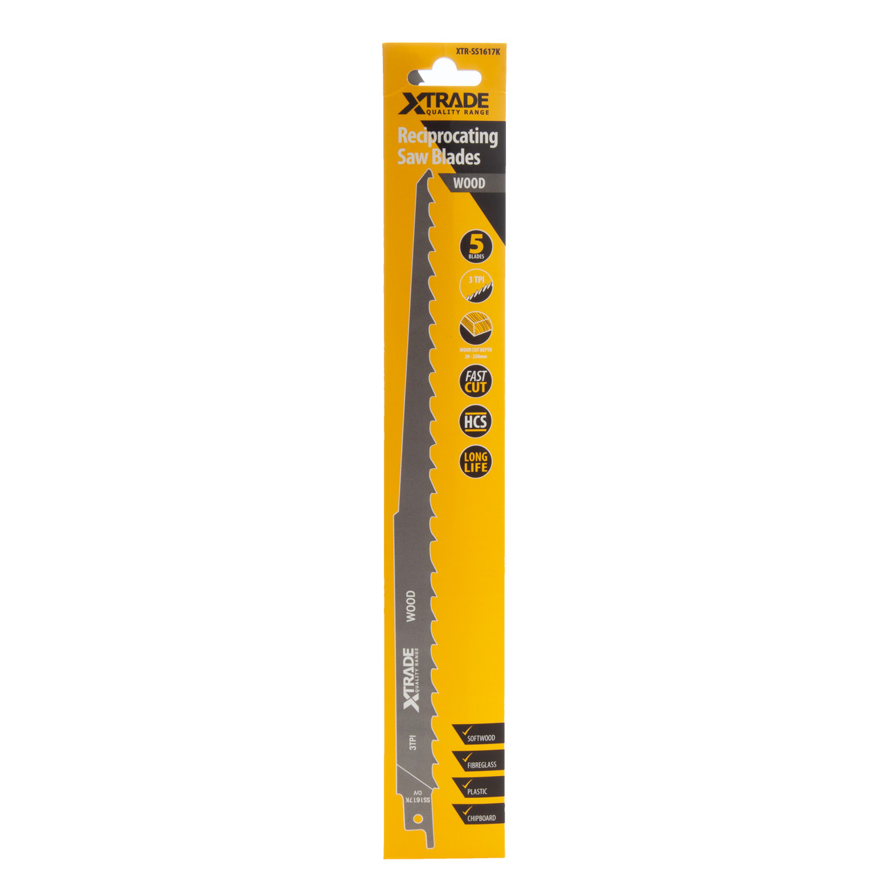 Xtrade SS1617K Reciprocating Saw Blades for Wood (Pack of 5)