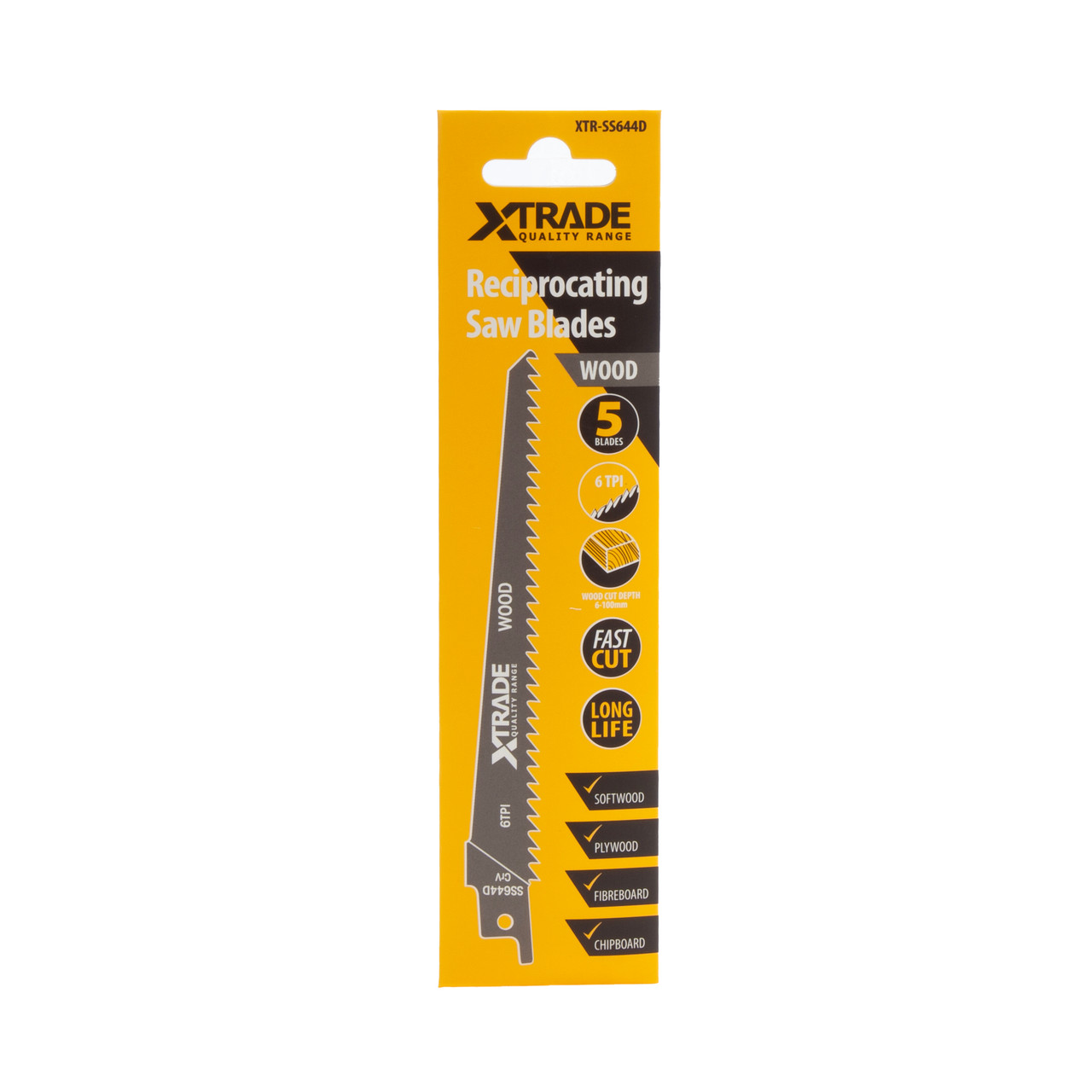 Xtrade SS644D Reciprocating Saw Blades for Wood (Pack of 5)