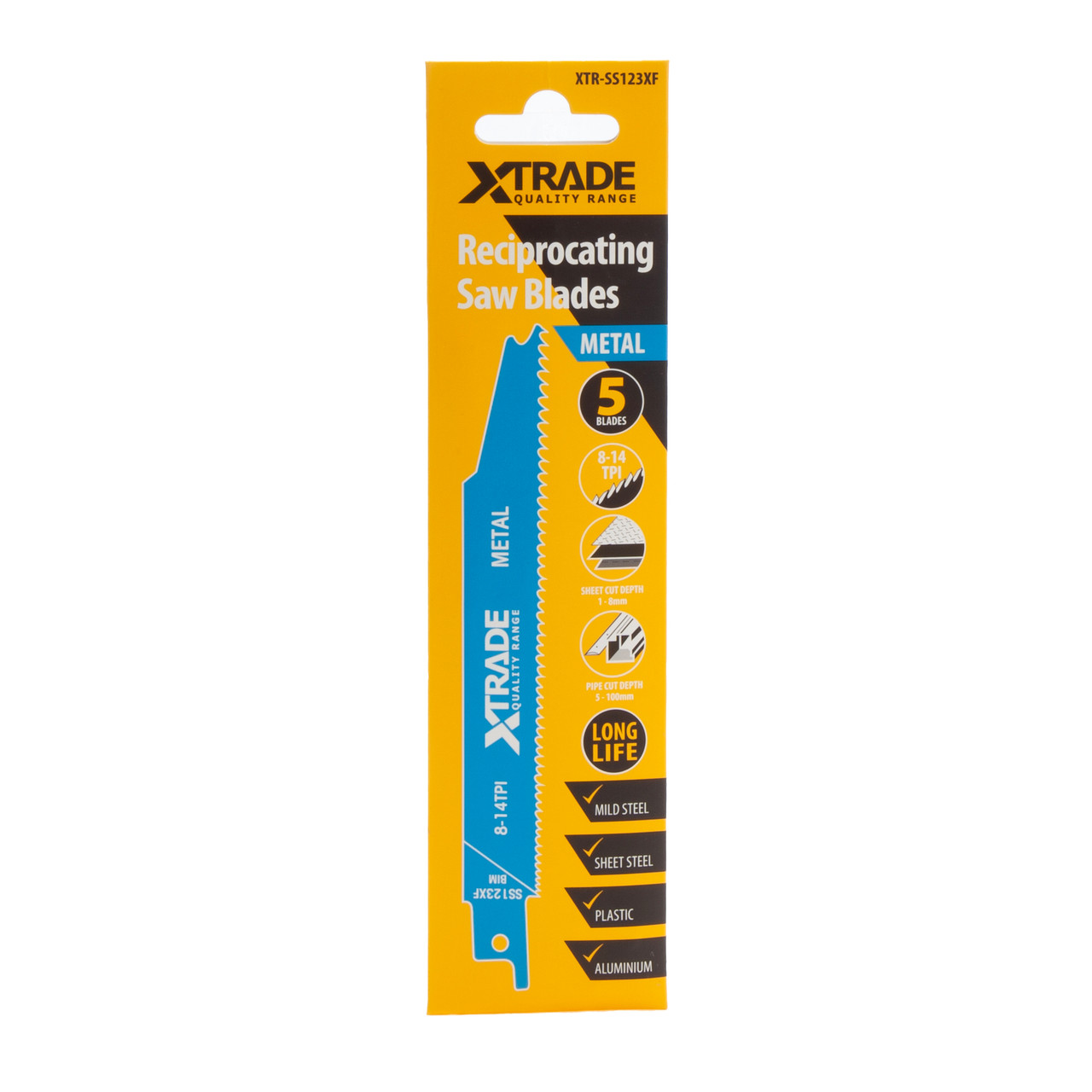 Xtrade SS123XF Progressor for Metal Reciprocating Saw Blades (Pack of 5)