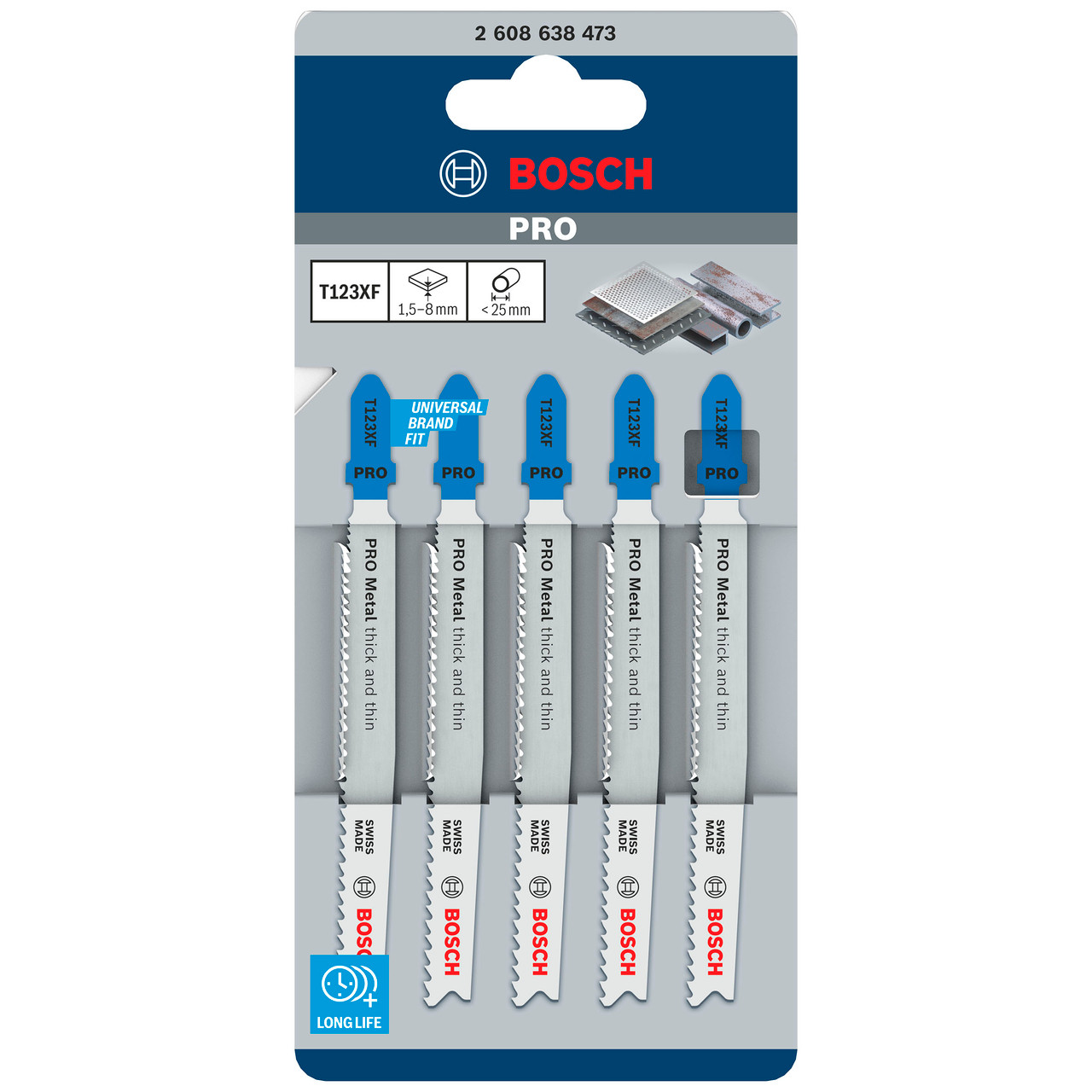 Bosch T123XF 100mm Metal Jigsaw Blade Pack of 5
