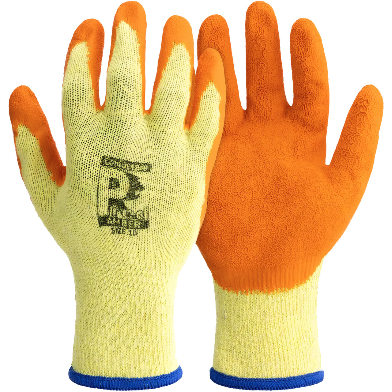 Predator By Ron 2LCTC9 Amber Safety Gloves Large Pack of 10