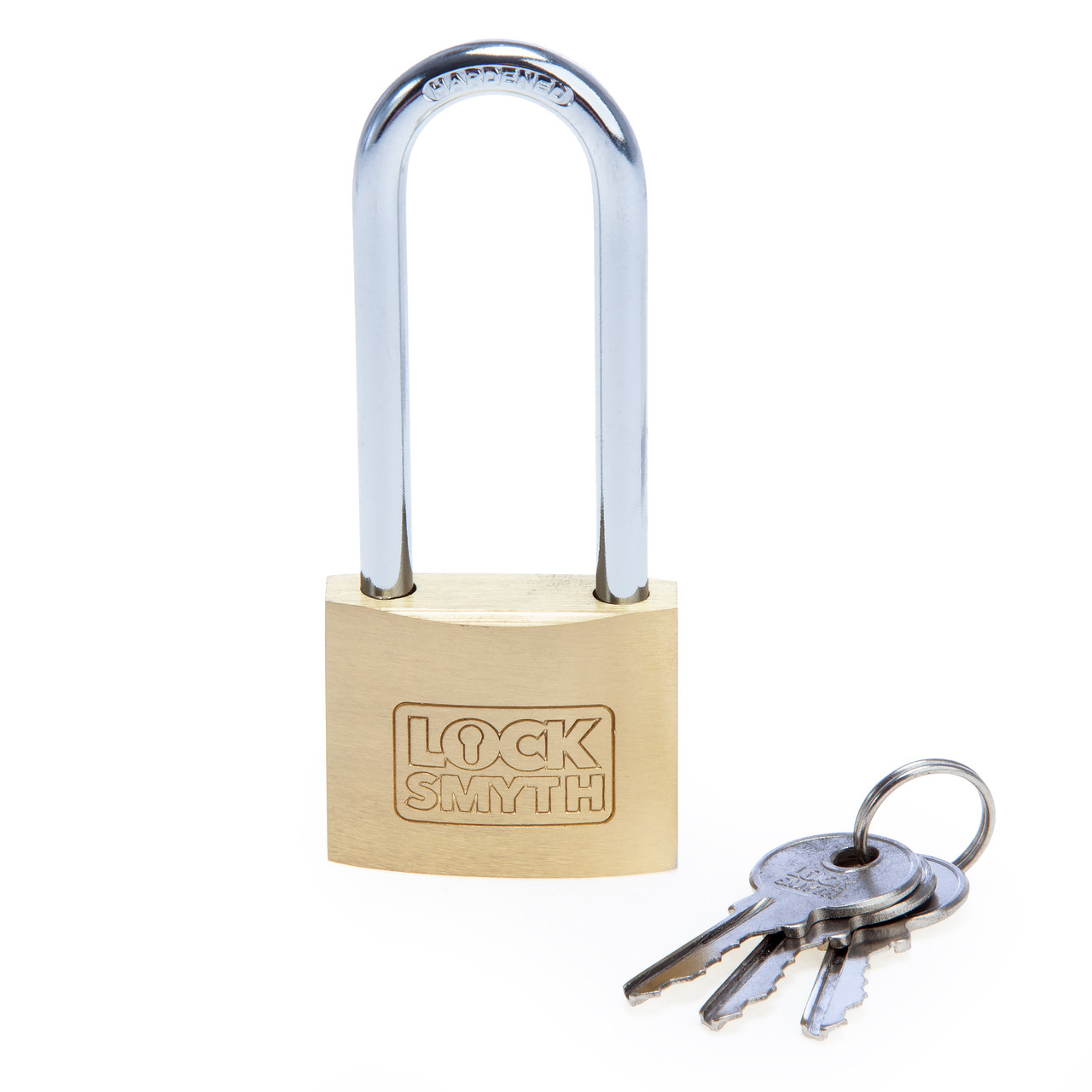 Locksmyth L2200014 40mm Long Shackle Brass Padlock