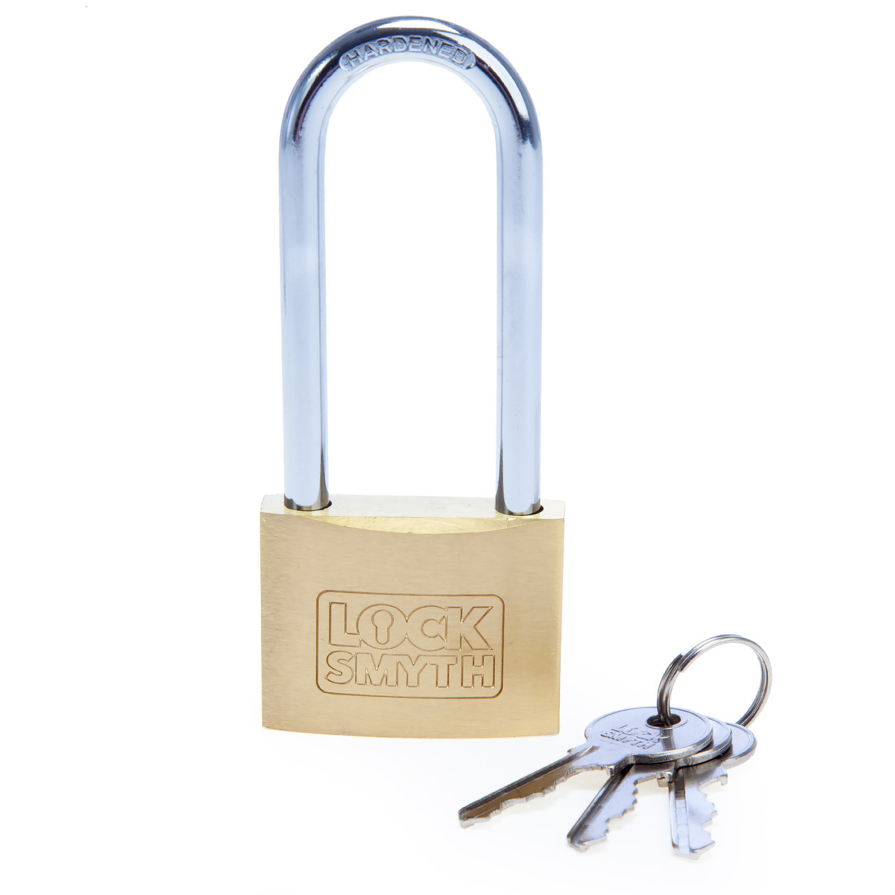 Locksmyth L2200015 50mm Long Shackle Brass Padlock