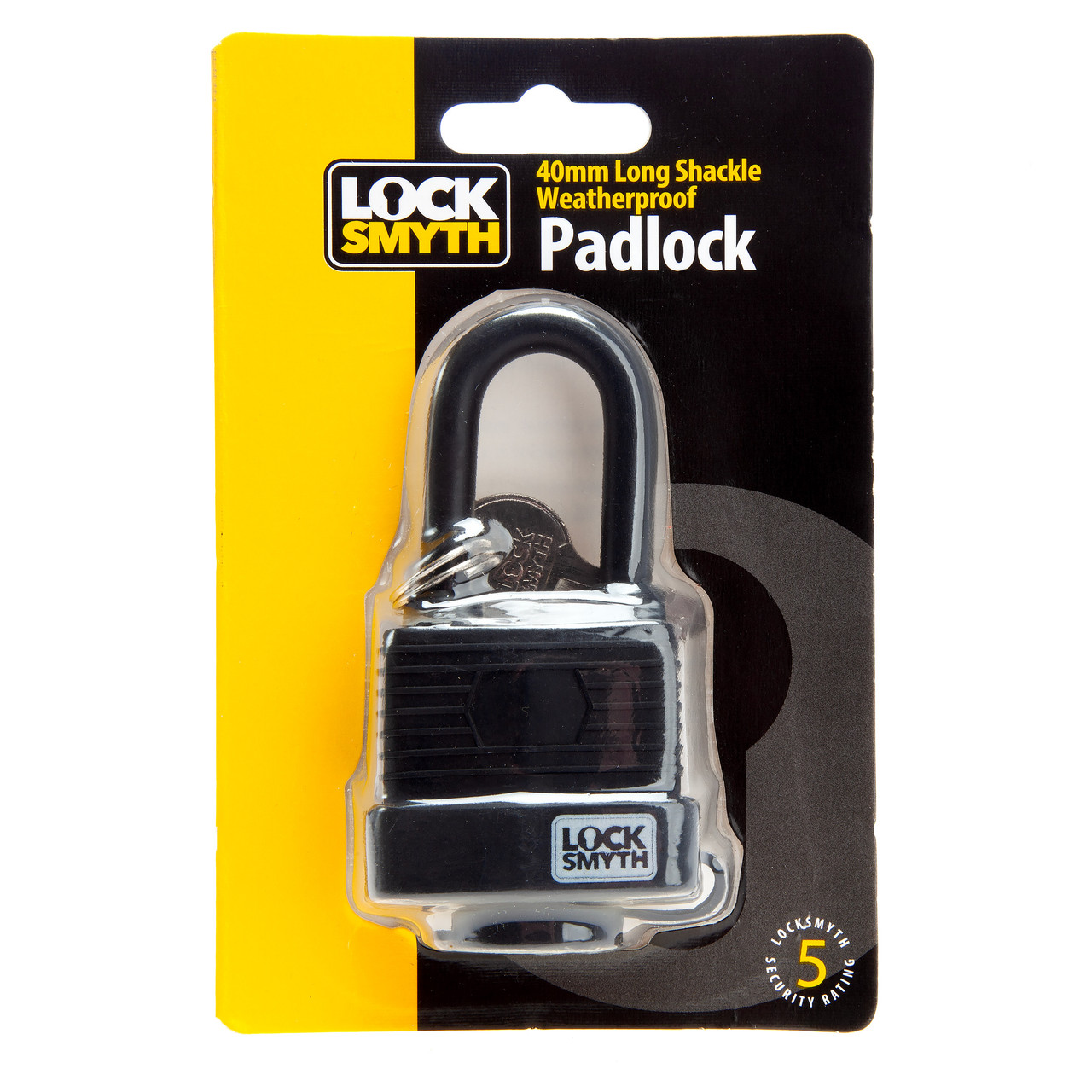 Locksmyth L2200018 40mm Long Shackle Weatherproof Padlock
