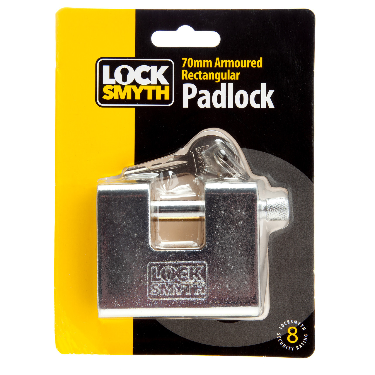 Locksmyth L2200025 70mm Armoured Rectangular Padlock