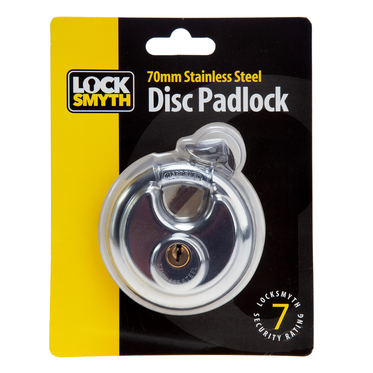 Locksmyth L2200031 70mm Stainless Steel Disc Padlock