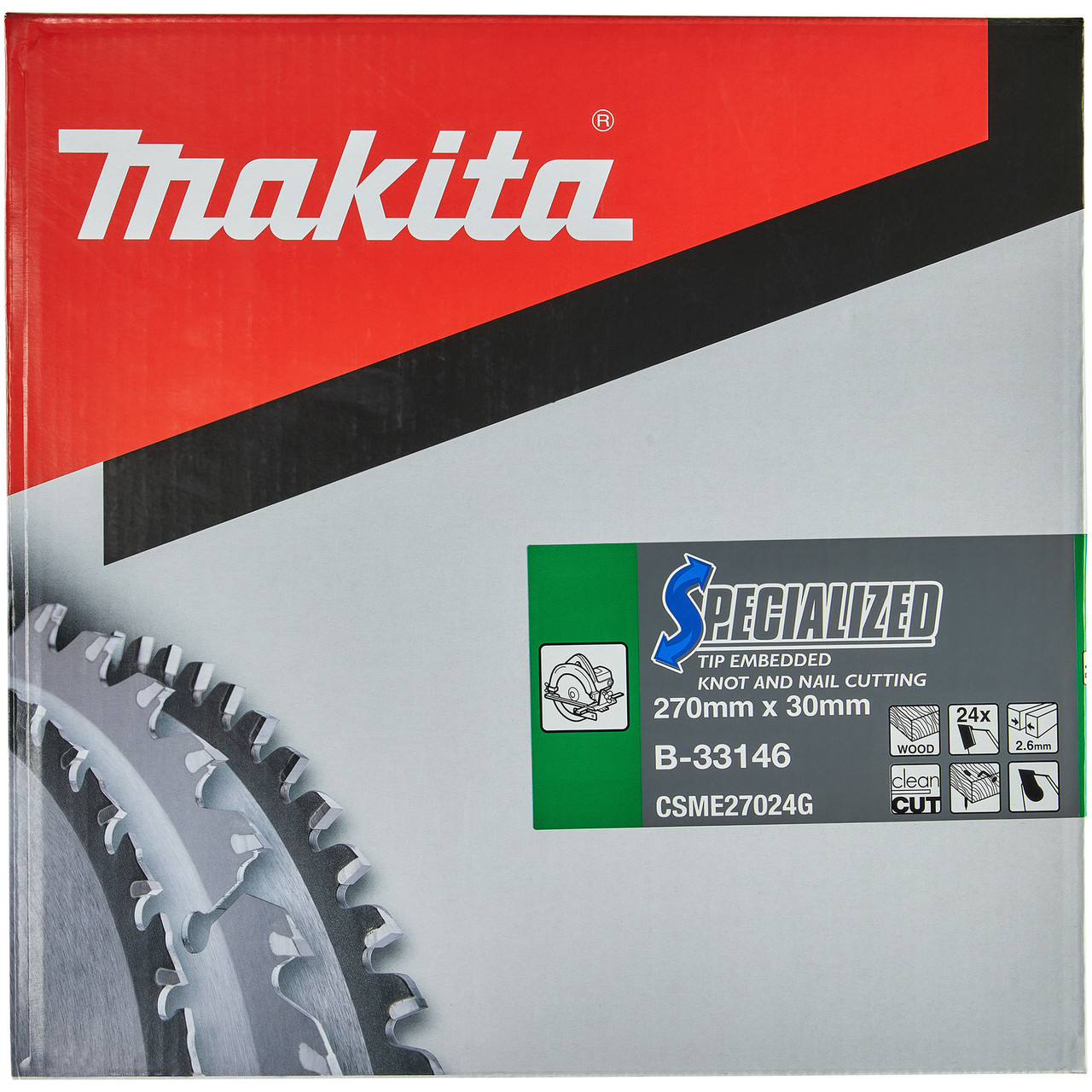Makita B33146 270 × 30mm × 24T Circular Saw Blade for Wood