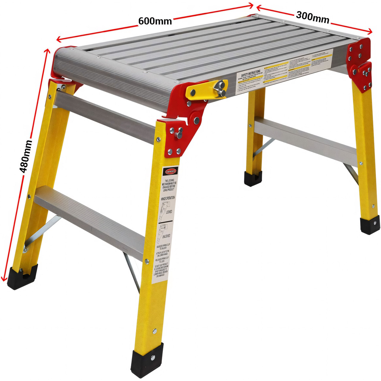 Excel 6491 Fibreglass Folding Platform Workbench 600 × 300mm