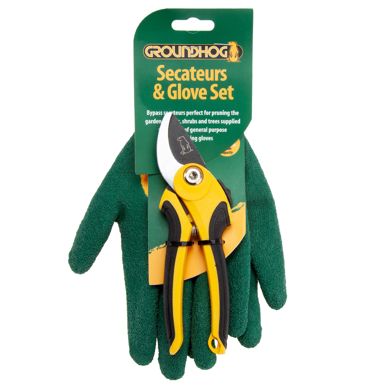 Groundhog G1300058 Secateurs & Glove Set