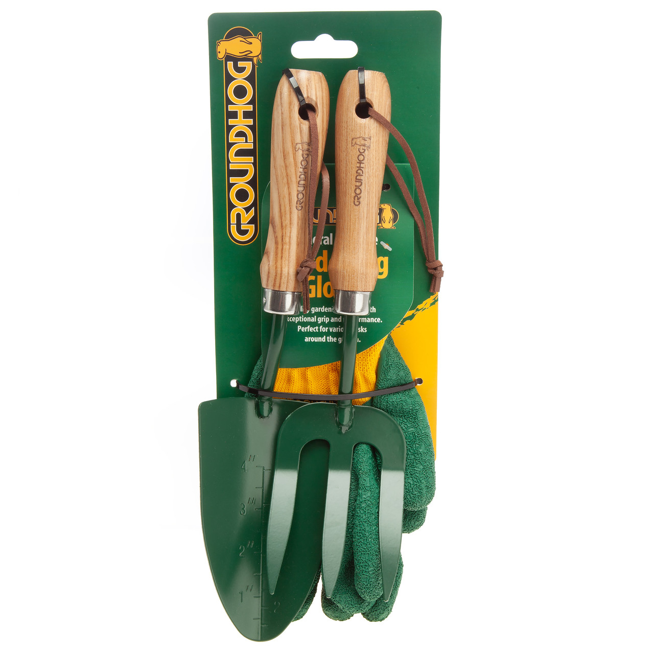 Groundhog G1300061 Hand Trowel & Fork Set with Gloves