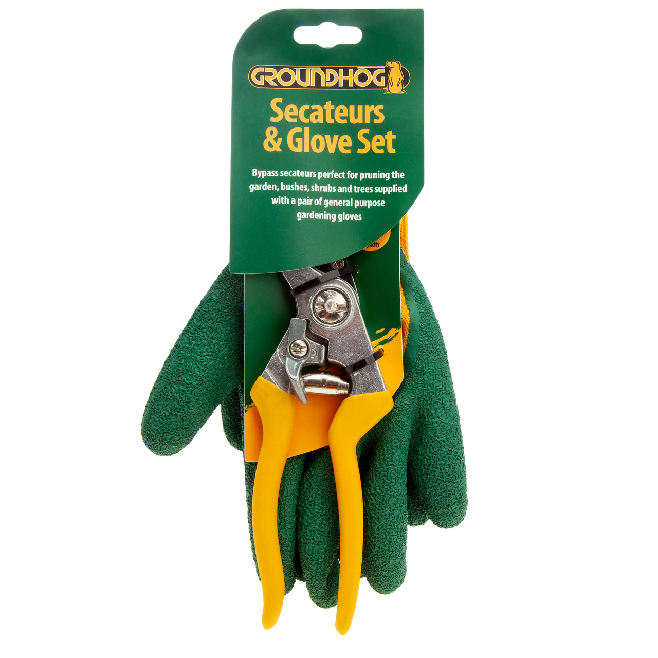 Groundhog G1300063 Bypass Secateurs 8"/200MM with Gloves