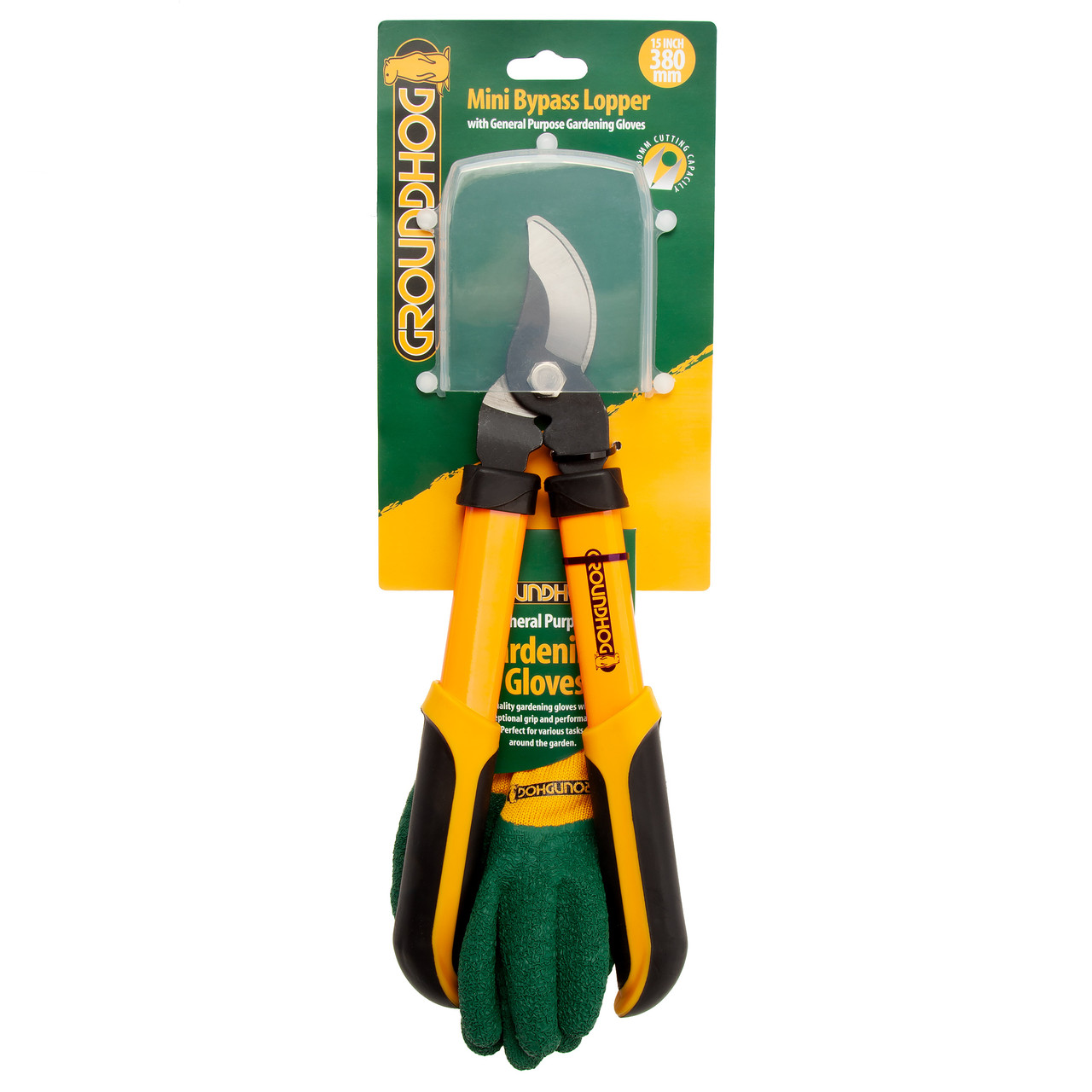 Groundhog G1300067 Mini Bypass Lopper 15"/380mm with Glove Set